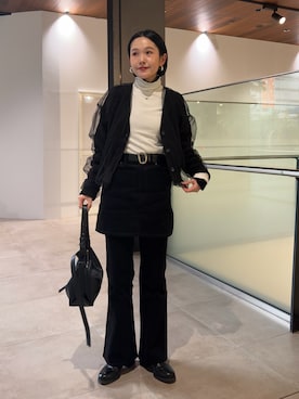 「アイテム（カーディガン/ボレロ）」を使った、otaniさん（レディース・160cm・30代）の冬コーディネート