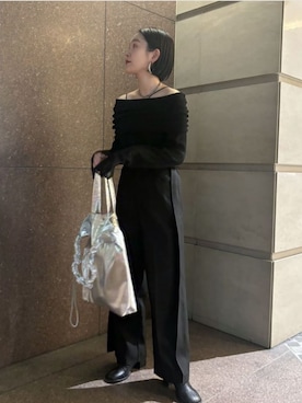 「春ニット」｜tani_lemageさん（レディース・160cm・30代）の冬コーディネート
