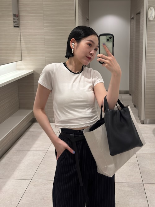 トップス Hanes for BIOTOP CROPPED T 2P TRIM BIOTOP / ビオトープ × Hanes ヘインズ別注 2セット CROPPED T