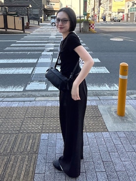 「ワイドスラックス」｜tani_lemageさん（レディース・160cm）の夏コーディネート