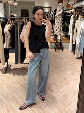 「カーブパンツ」｜otaniさん（レディース・160cm）の夏コーディネート
