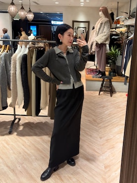 「ニット/セーター」｜「アイテム（シューズ）」を使った、otaniさん（レディース・160cm）の冬コーディネート