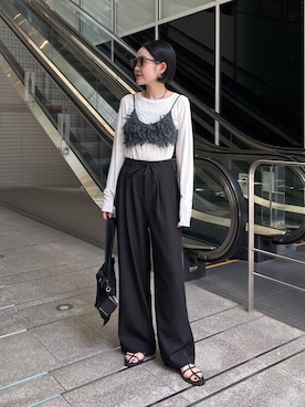 「アイテム（Tシャツ/カットソー）」を使った、tani_lemageさん（レディース・160cm・30代）の夏コーディネート