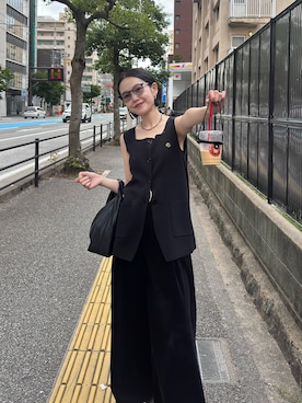 「アイテム（ニット/セーター）」を使った、tani_lemageさん（レディース・160cm・30代）の夏コーディネート