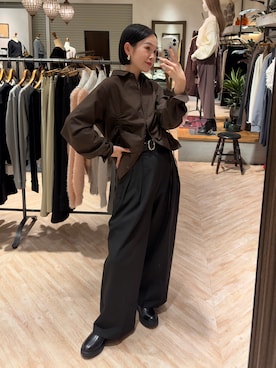 「アイテム（ベルト）」を使った、otaniさん（レディース・160cm）の秋コーディネート