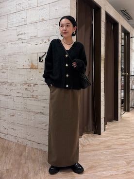 「アイテム（カーディガン/ボレロ）」を使った、otaniさん（レディース・160cm・30代）の秋コーディネート