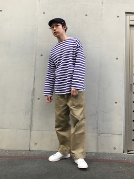 「URBAN RESEARCH（アーバンリサーチ）のアイテム（チノパンツ）」を使った、Sさん（メンズ・174cm）の秋コーディネート
