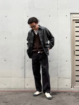 「Wrangler（ラングラー）のアイテム（その他アウター）」を使った、Sさん（メンズ・174cm）の秋コーディネート