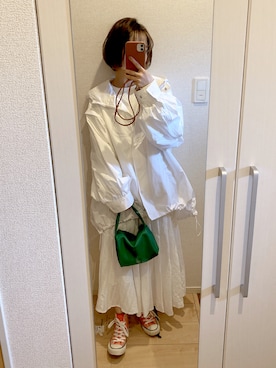 「チャイハネ（チャイハネ）のアイテム（スカート）」を使った、きなこさん（レディース・151cm）の冬コーディネート