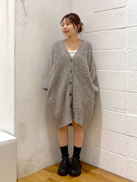 「LOWRYS FARM」｜「アイテム（チュニック）」を使った、yuzukiさん（レディース・153cm）の冬コーディネート