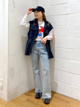 「キッズ服」｜「アイテム（ジャケット/アウター）」を使った、yuzukiさん（レディース・153cm）の冬コーディネート