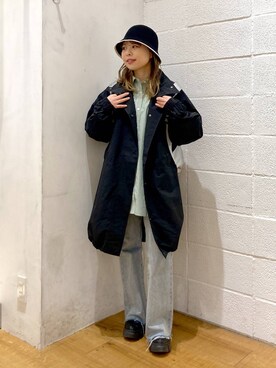 「アイテム（バックパック/リュック、シルバー系）」を使った、yuzukiさん（レディース・153cm）の冬コーディネート