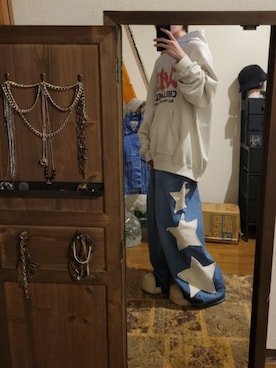 「Re:make（リメイク）のアイテム（パンツ）」を使った、dakkunさん（メンズ・175cm）の冬コーディネート