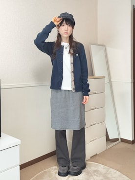 「SHEINのアイテム（パンツ、グレー系）」を使った、aoiさん（レディース・161cm）の春コーディネート