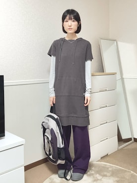 「COYSEIOのアイテム（ワンピース、ブラウン系）」を使った、aoiさん（レディース・161cm）の秋コーディネート