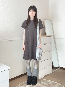 「COYSEIOのアイテム（ワンピース、ブラウン系）」を使った、aoiさん（レディース・161cm）の夏コーディネート