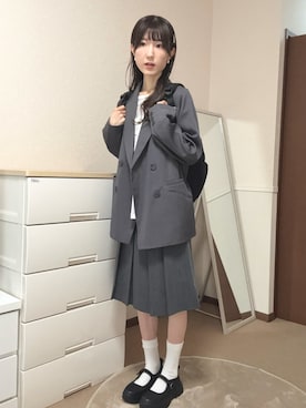 「アイテム（スニーカー）」を使った、aoiさん（レディース・161cm）の冬コーディネート