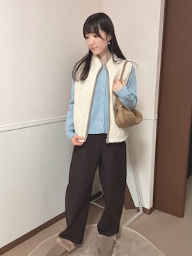 「アイテム（スリッポン）」を使った、aoiさん（レディース・161cm）の秋コーディネート