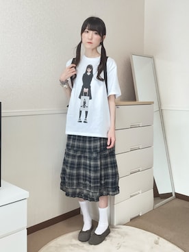 「COYSEIOのアイテム（スカート、グリーン系）」を使った、aoiさん（レディース・161cm）の夏コーディネート