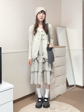 「COYSEIOのアイテム（ファッション雑貨、グレー系）」を使った、aoiさん（レディース・161cm）の春コーディネート