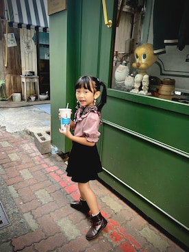 「アイテム（バレッタ/ヘアクリップ）」を使った、𝒮さん（レディース・160cm）の秋コーディネート