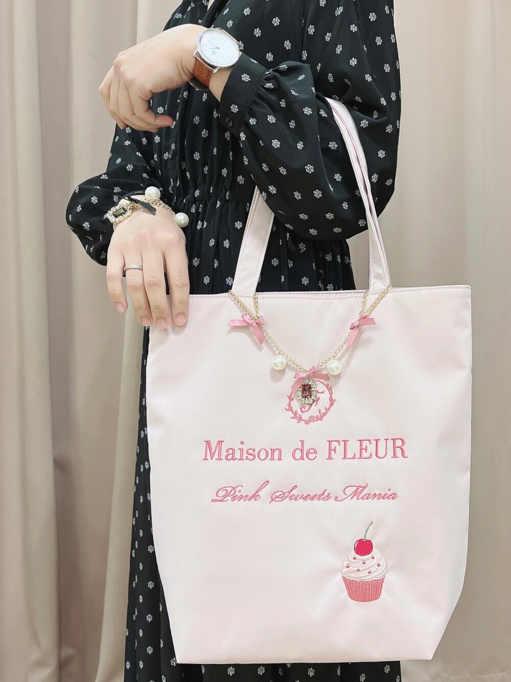 Maison de FLEUR / Maison de FLEURバッグチャーム メゾン ド フルール Maison de FLEUR ミニトートバッグチャーム