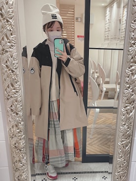 「GERRY（ジェリー）のアイテム（その他アウター）」を使った、Midoriririさん（レディース・153cm）の冬コーディネート
