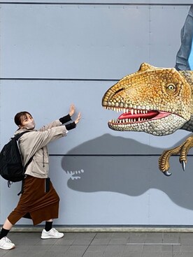 「アイテム（マウンテンパーカー）」を使った、Midoriririさん（レディース・153cm）の秋コーディネート