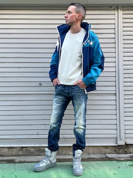 「DIESEL（ディーゼル）のアイテム（Tシャツ/カットソー）」を使った、Enry1987さん（メンズ・177cm）の夏コーディネート
