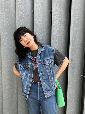 「Levis」｜「アイテム（その他）」を使った、Risaさん（レディース・167cm）の夏コーディネート