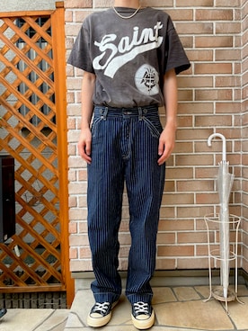 「SCHOTT」｜「アイテム（アクセサリー）」を使った、かジきマぐロさん（メンズ・178cm）の春コーディネート