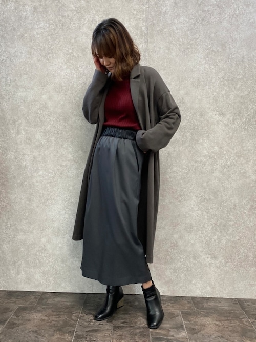 Aya×EUCLAID】バイカラーリラックススカート 38（エウクレイド(EUCLAID  