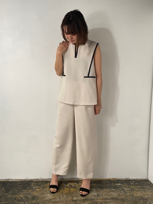 パンダ様用リネンワイドパンツ、リネン半袖ブラウス リネン シャツ ブラウス 半袖 レディース 半袖ブラウス トップス