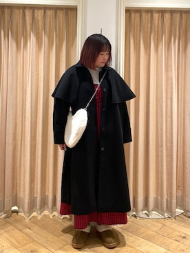 「ehka sopo（エヘカソポ）のアイテム（その他アウター）」を使った、𝙁𝙪𝙠𝙖さん（レディース・157cm）の冬コーディネート