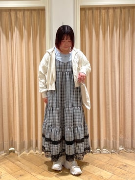 「ehka sopo（エヘカソポ）のアイテム（ワンピース/ドレス）」を使った、𝙁𝙪𝙠𝙖さん（レディース・157cm）の春コーディネート