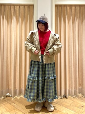 「ehka sopo（エヘカソポ）のアイテム（ブルゾン）」を使った、𝙁𝙪𝙠𝙖さん（レディース・157cm）の秋コーディネート