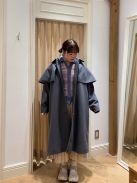 「ehka sopo（エヘカソポ）のアイテム（その他アウター）」を使った、𝙁𝙪𝙠𝙖さん（レディース・157cm）の冬コーディネート