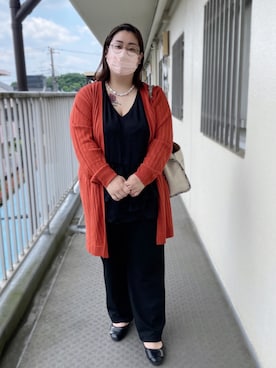 「ロングカーディガン」｜saranさん（レディース・156cm・20代）の夏コーディネート