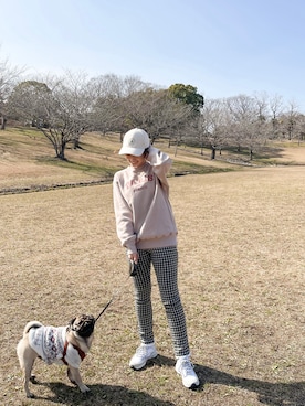 「A.P.C.（アーペーセー）のアイテム（スニーカー）」を使った、朝長美桜さん（レディース・154cm）の冬コーディネート
