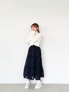 朝長美桜さん(レディース・154cm)の秋コーディネート