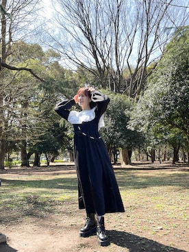 「ごきげんウィーク」｜「アイテム（ブーツ）」を使った、朝長美桜さん（レディース・154cm）の春コーディネート