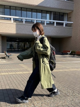 「PAR ICI（パーリッシィ）のアイテム（サロペット/オーバーオール）」を使った、kanaさん（レディース・160cm）の冬コーディネート