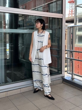 「URBAN RESEARCH（アーバンリサーチ）のアイテム（ワンピース）」を使った、ふくさん（レディース・161cm）の夏コーディネート