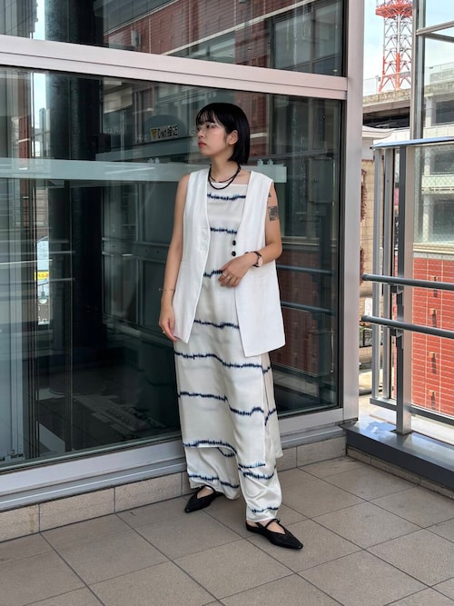 セール】コットンリネンノーカラージレ（ベスト）｜URBAN RESEARCH