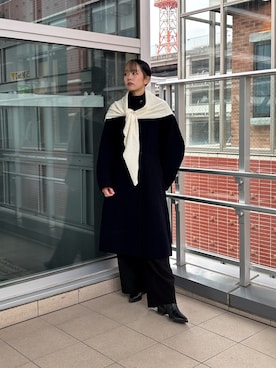 「アイテム（ストール/ショール）」を使った、ふくさん（レディース・161cm）の秋コーディネート