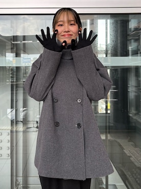 「アイテム（ピーコート）」を使った、ふくさん（レディース・161cm）の秋コーディネート