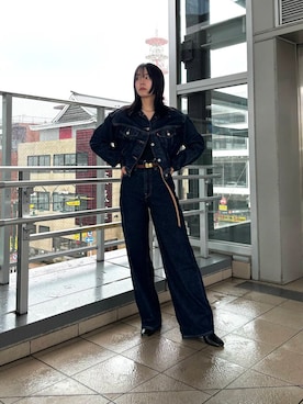 「アイテム（デニムジャケット）」を使った、ふくさん（レディース・161cm）の夏コーディネート