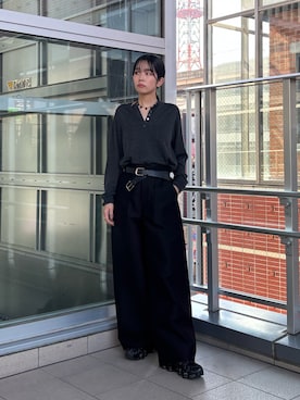 「URBAN RESEARCH（アーバンリサーチ）のnew basic　Lisse Cashmere henry knit（ニット/セーター）」を使った、ふくさん（レディース・161cm）の秋コーディネート