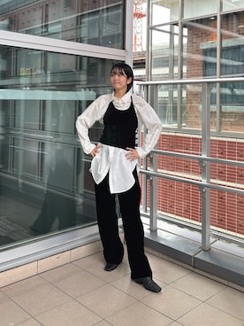 「URBAN RESEARCH（アーバンリサーチ）のアイテム（その他トップス）」を使った、ふくさん（レディース・161cm）の秋コーディネート