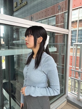 「アイテム（ヘアゴム）」を使った、ふくさん（レディース・161cm）の冬コーディネート